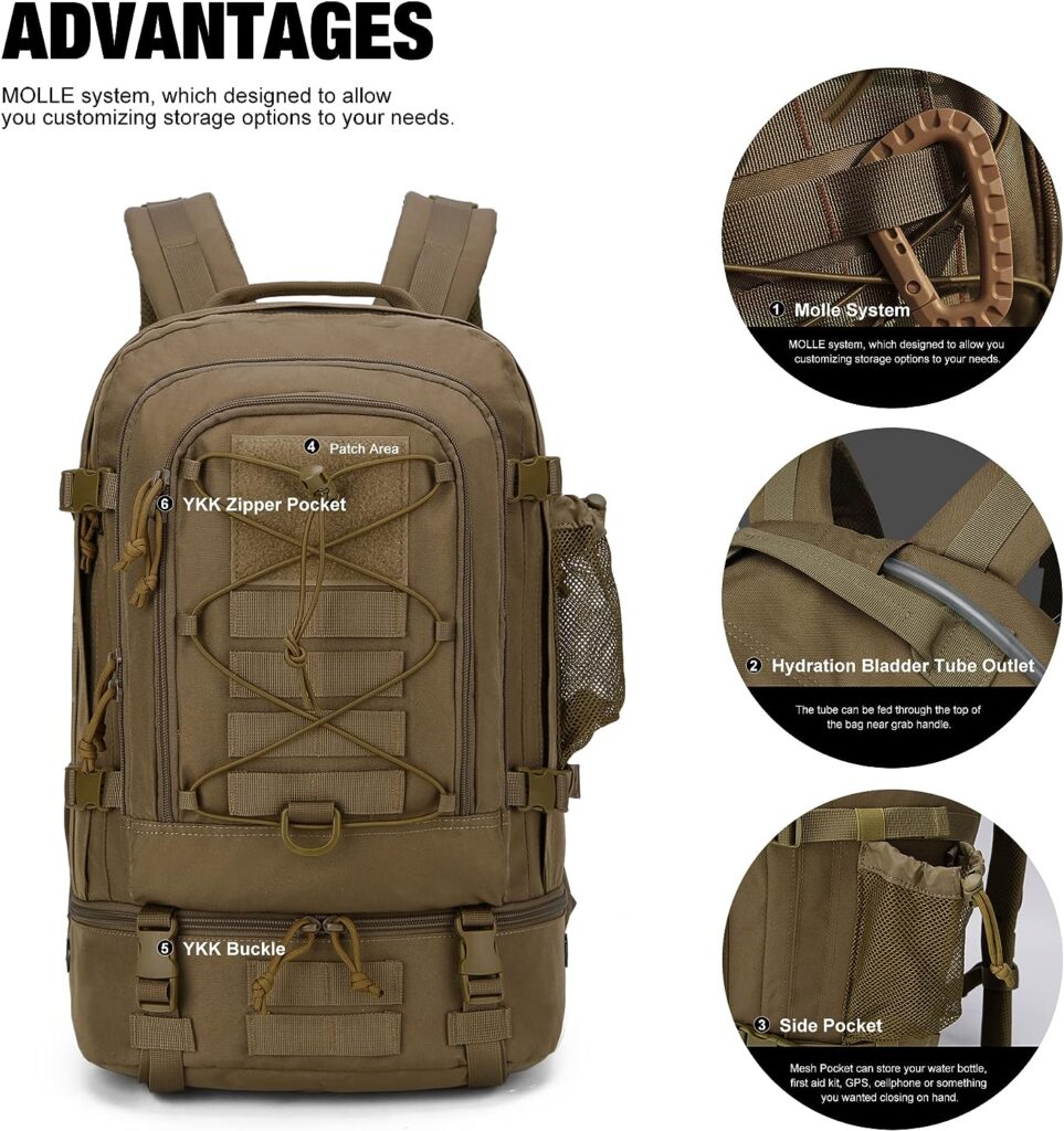 Mardingtop 28 L Tactical Backpack Hiking Backpack Trekking Backpack Fishing Backpack for Survival Outdoor Camping Travel German Armed Forces