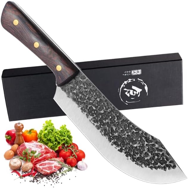 Jason 30 cm Professional Meat Knife, Sharp Kitchen Knife, Chefs Knife, Grill Knife, Chopper Knife for Barbecuing, Camping, Outdoor Activities